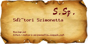 Sátori Szimonetta névjegykártya